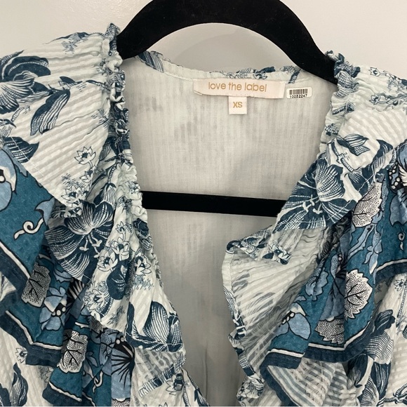 Tuckernuck Love The Label 
Beryl Blue Print Remy Mini Dress.    11 - Picture 4 of 13